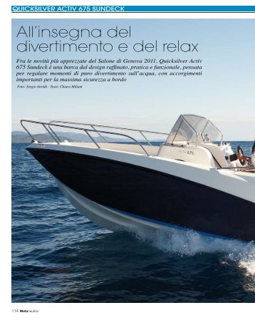 Prova Activ 675 Sundeck - Rivista: Motonautica - Quicksilver Boats