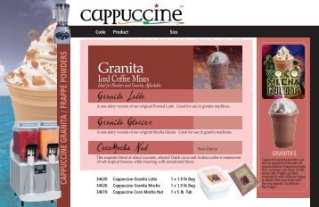 cappuccine granita /frappé powders - Colony Coffee & Tea