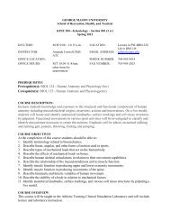 Syllabus - School of Recreation, Health, and Tourism - George ...