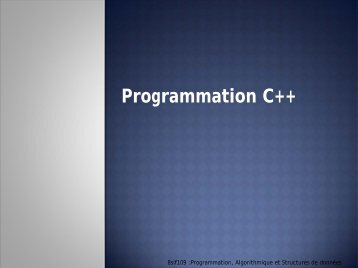 Programmation C++ - UQAC