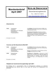 Mandantenbrief April 2007 (PDF) - Keil, Drescher & Muskat