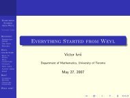 Everything Started from Weyl - Victor Ivrii - University of Toronto