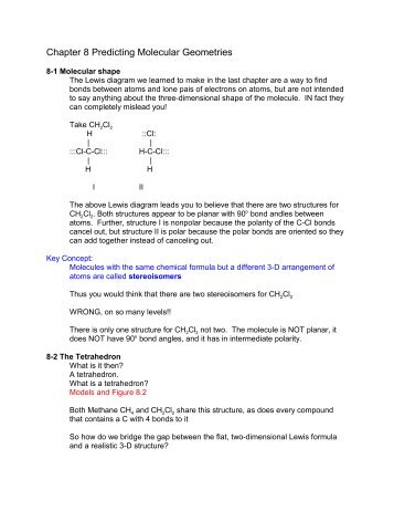 Chapter 8 Predicting Molecular Geometries