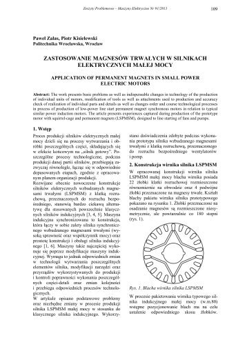 zastosowanie magnesów trwałych w silnikach elektrycznych ... - Komel