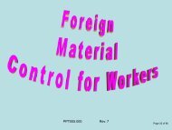 Foreign Material Exclusion