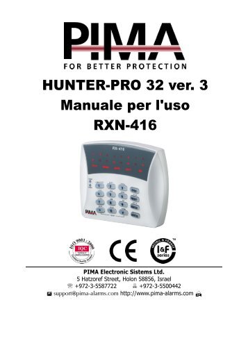 HUNTER-PRO32 RX-416 User Manual _ITA_ Rev A _09-2005