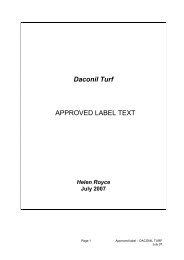 Daconil Turf APPROVED LABEL TEXT - GreenCast