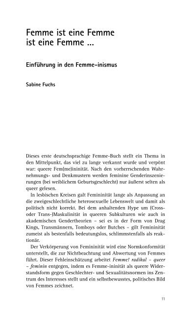 Sabine Fuchs (Hg.) - Querverlag