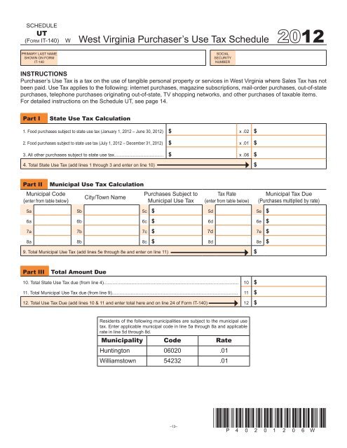 Forms & instructions - State of West Virginia