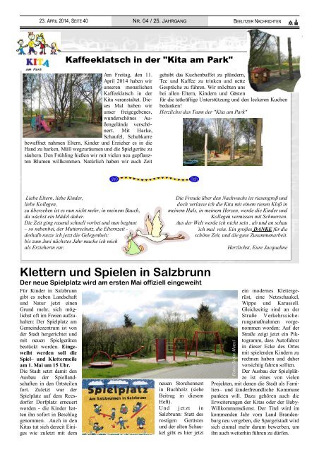 Beelitzer Nachrichten - April 2014