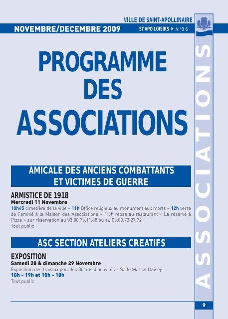 PROGRAMME LOISIRS - Ville de Saint-Apollinaire