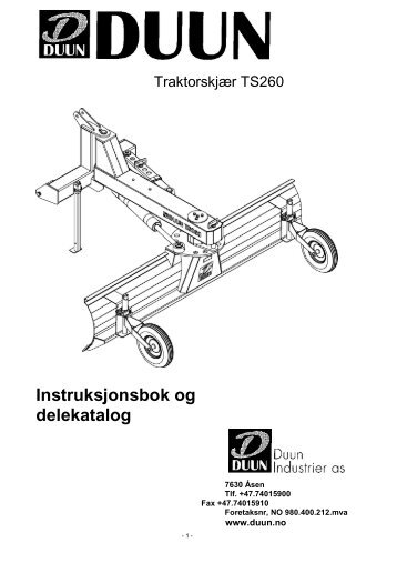 Instruksjonsbok og delekatalog