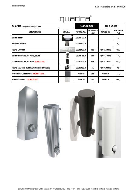 Preislisten - Frost 2013 - Total Solution