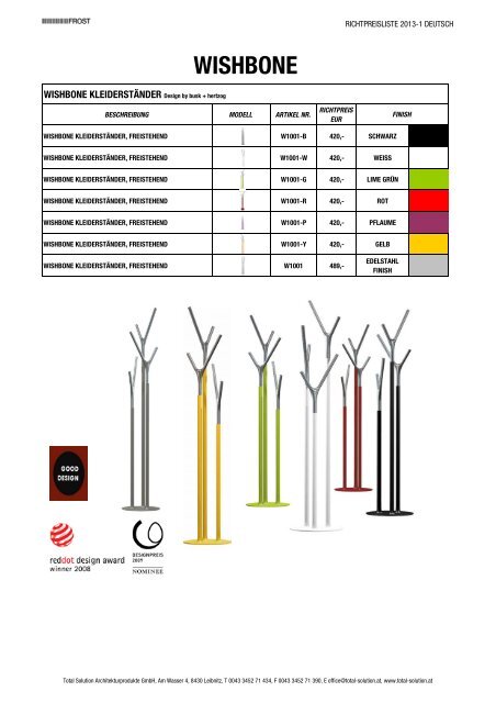 Preislisten - Frost 2013 - Total Solution