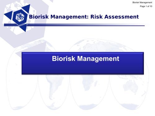 Biorisk Management - Sandia National Laboratories