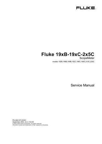 Fluke 19xB-19xC-2x5C