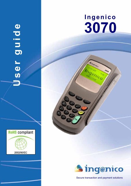 Ingenico 3070 User guide - BarcodeMuseum.com