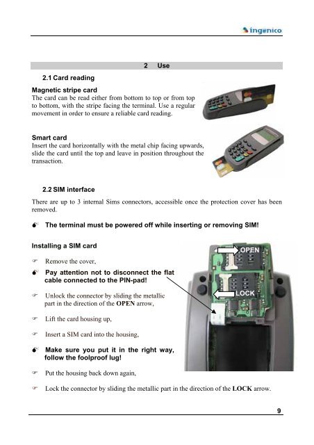 Ingenico 3070 User guide - BarcodeMuseum.com