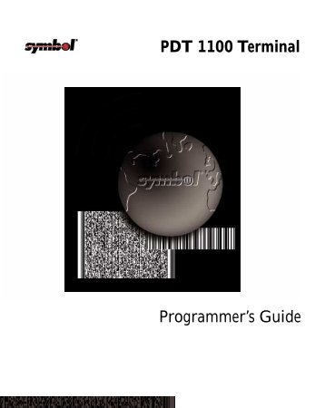 PDT 1100 Terminal Programmer's Guide - Symbol