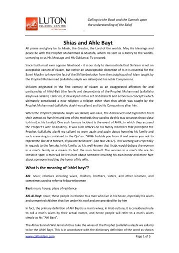 Shia & Ahlul Bayt.pdf - Call To Islam