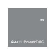 取扱説明書>> Wadia151 PowerDAC mini - Axiss