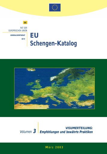 März 2003 EU Schengen-Katalog - Europa