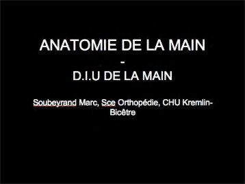 Anatomie de la main M. Soubeyrand - ClubOrtho.fr