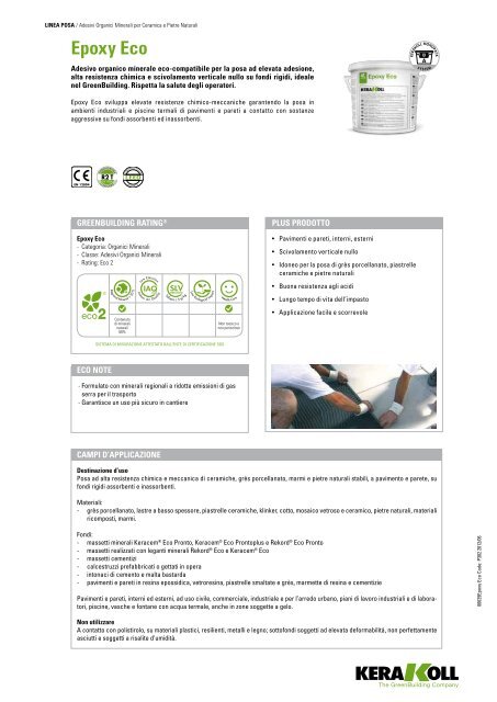 epoxy eco - Kerakoll - Kerakoll S.p.A.