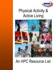 Physical Activity & Active Living - Health Promotion Clearinghouse