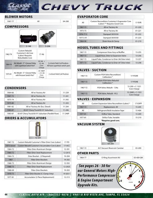 2013 Factory Catalog Vol. 7 - Classic Auto Air