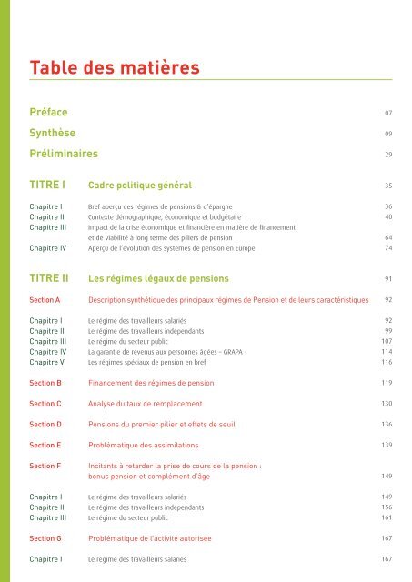 Livre Vert sur les pensions belges (.pdf)