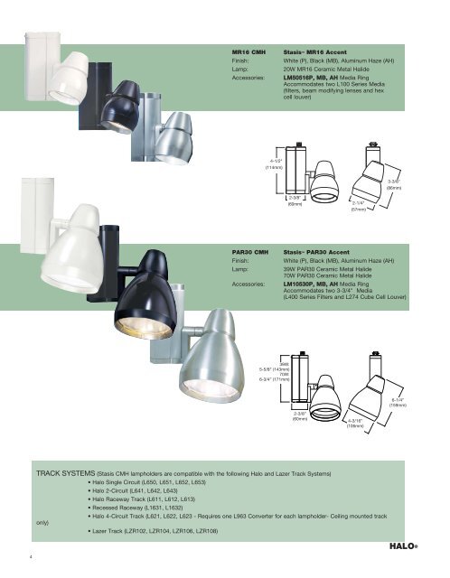 HALO Track Lighting Stasis Metal Halide - Cooper Industries