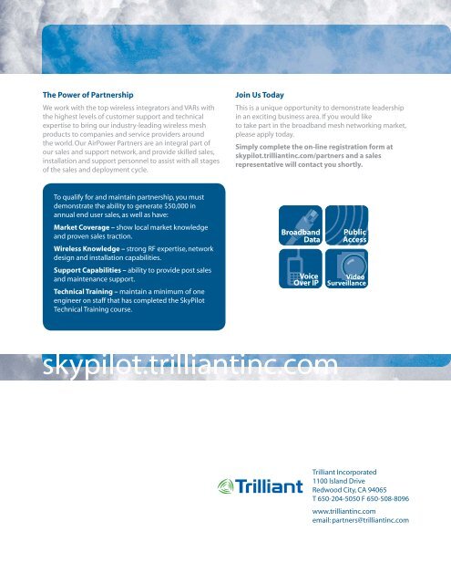 AirPower Partner Program - SkyPilot - Trilliant