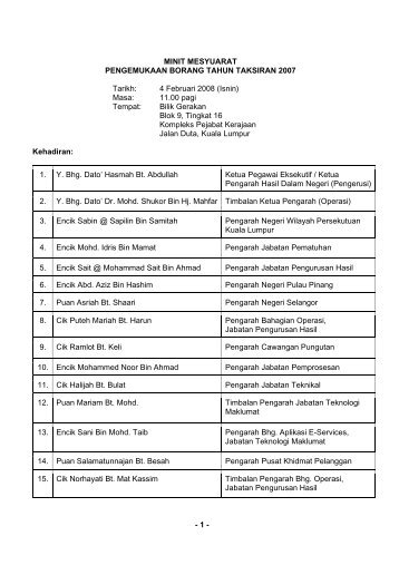 4 Februari 2008 - Chartered Tax Institute of Malaysia