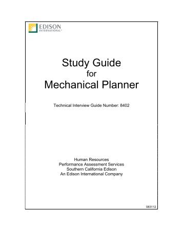 Maintenance Planner, Mechanical Interview Guide (Test 8402)