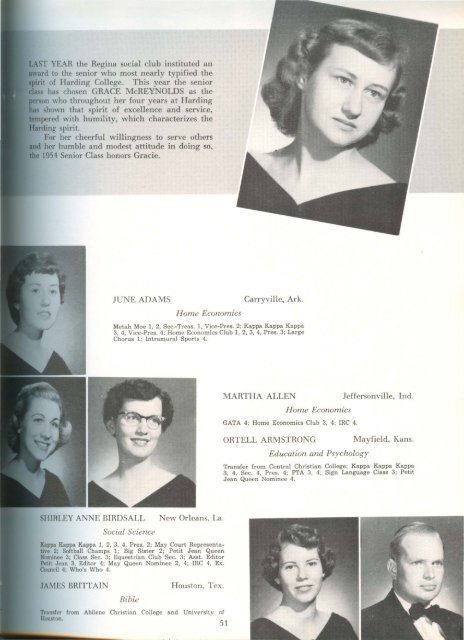 download entire yearbook - Harding University Digital Archives