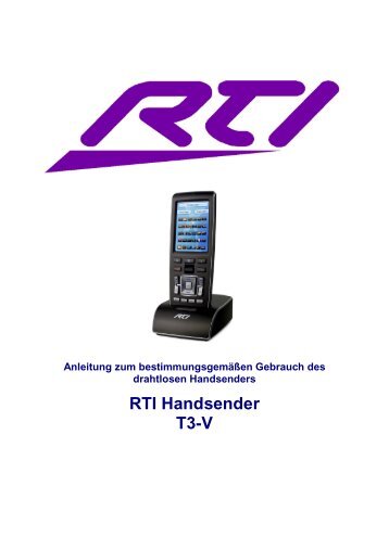 Bedienungsanleitung RTI T3-V_VIVATEQ