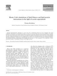 Monte Carlo simulations of lipid bilayers and lipid ... - Membrane