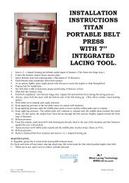 installation instructions titan portable belt press with 7 - Mlt-eu.com
