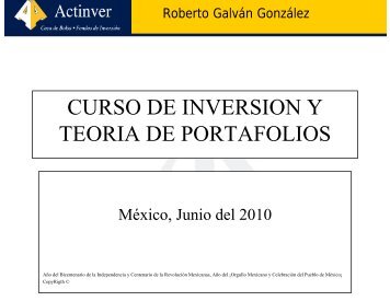 InversiÃ³n y TeorÃ­a de Portafolios - Actinver