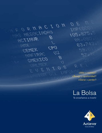 GuÃ­a para invertir en Bolsa - Actinver