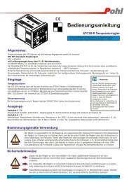 Bedienungsanleitung - Pohltechnik