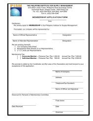 membership application form - Philippine Institute for Supply ...