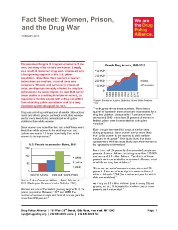 Fact Sheet: Women, Prison, and the Drug War - Drug Policy Alliance