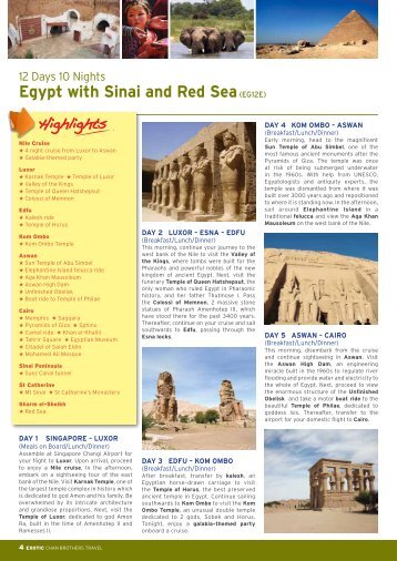 Egypt with Sinai and Red Sea(EG12E) - Chan Brothers