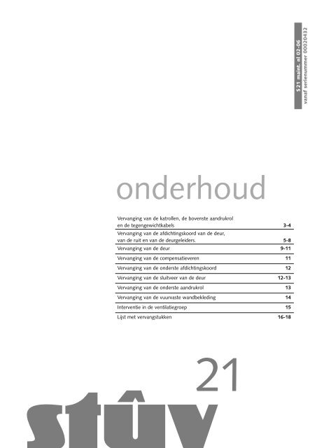 Onderhoud Instructies Stuv 21 - UwKachel