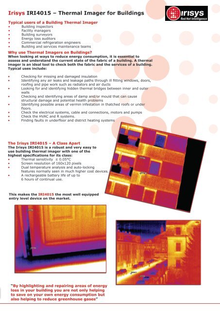 IR 4015 Thermal Imaging Camera - Rfe.ie