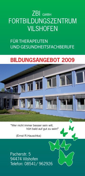 Untitled - Private Berufsfachschule für Ergotherapie Vilshofen