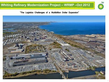 Whiting Refinery Modernization Project - Indiana Logistics