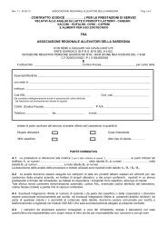 Download del contratto per la prestazione di servizi. - ARA Sardegna